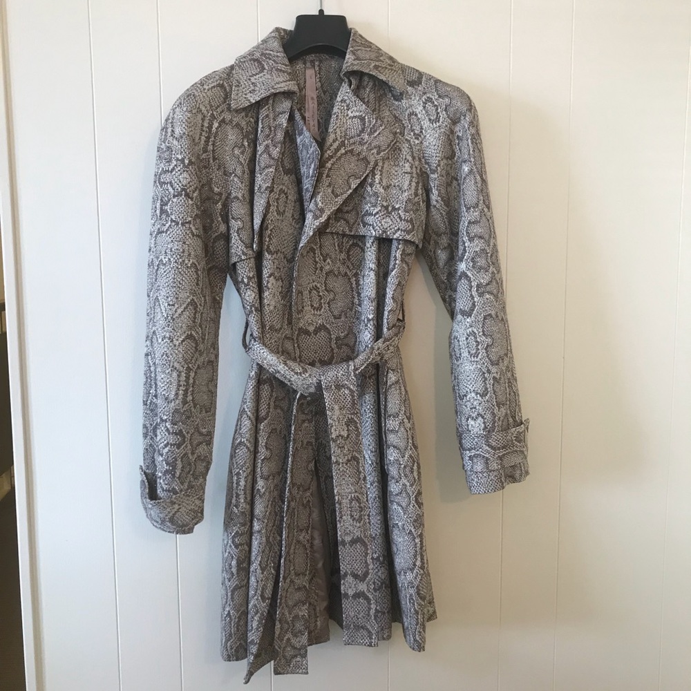 Bailey44 metallic snake-skin printed trench coat